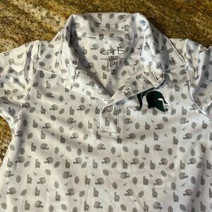 Michigan State University Infant Spartans Crew Polo Romper-Garb